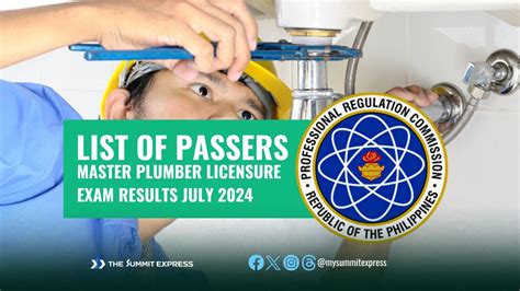 master plumber exam schedule july 2024|MPLE RESULTS: July 2024 Master Plumbers Licensure Exam .